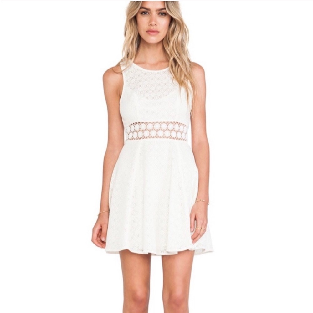 Free People Lace Daisy Skater Dress Mini